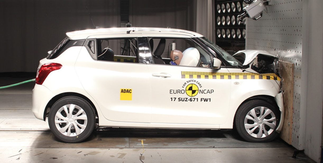 Suzuki Swift botst niet best