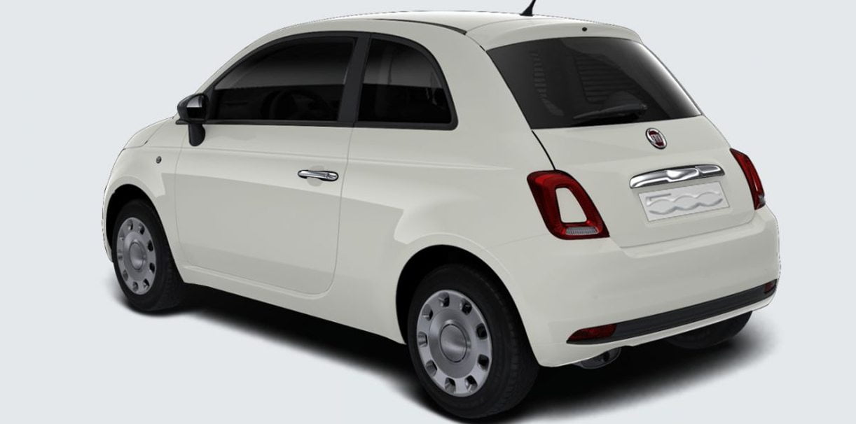 De Fiat 500 met benzinemotor is even op vakantie