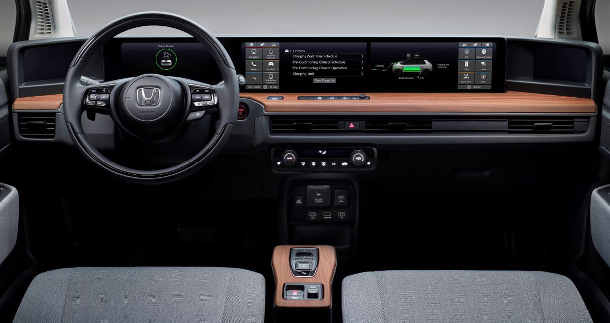 Dashboard Honda E heeft liefst 5 beeldschermen