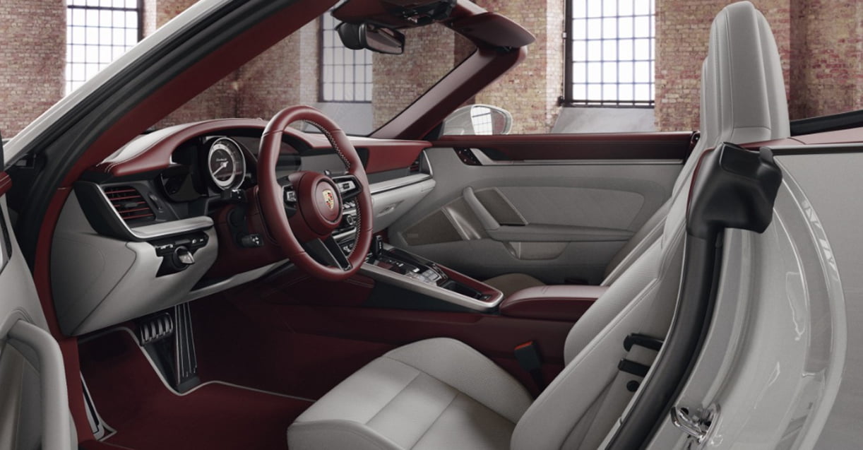 Voor alle 911 uitvoeringen: nieuw 2-kleurig lederen interieur van Porsche Exclusive Manufaktur