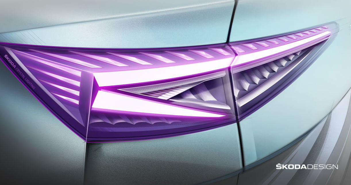 Skoda geeft verlichting Enyaq iV wimpers