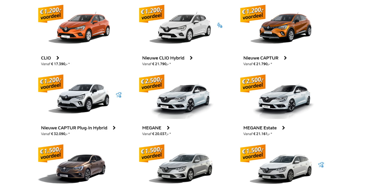 Maximaal 3.000 euro korting tijdens Renault Dealer Dagen