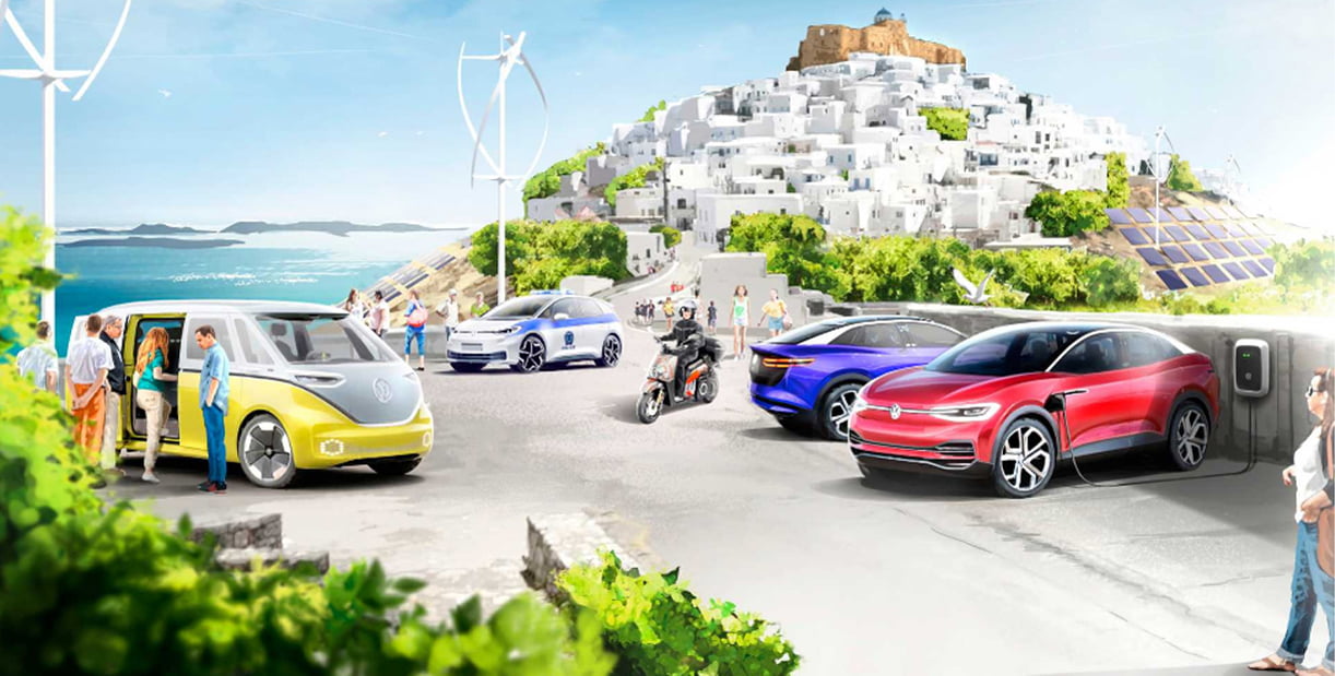 Volkswagen maakt van Grieks eiland een duurzaam paradijs