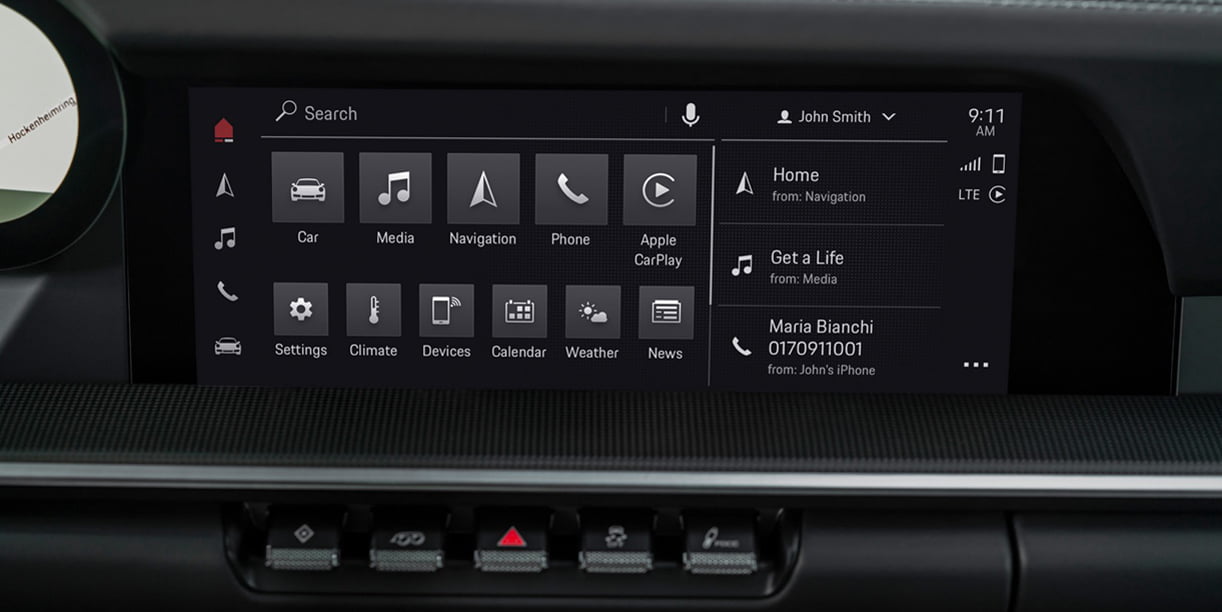 Porsche introduceert een nieuw infomedia systeem met spraaksturing