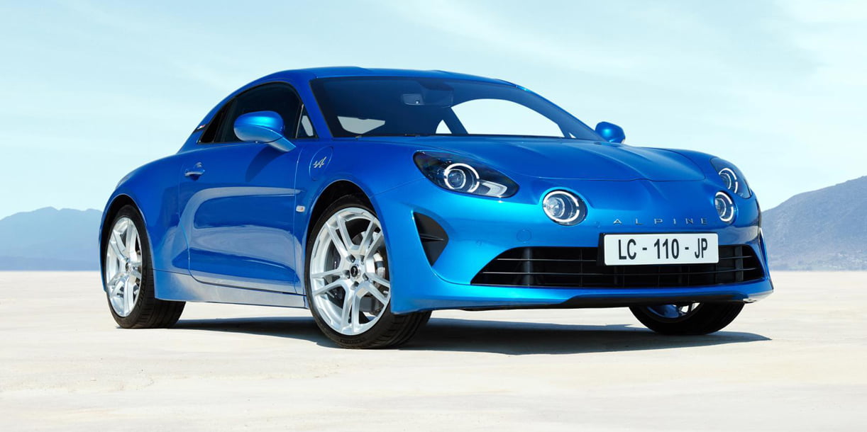 Alpine punt de A110 bij