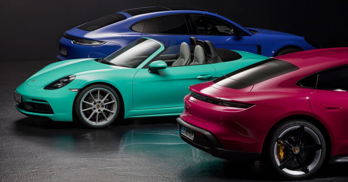 Porsche komt in één klap met 160 nieuwe kleuren