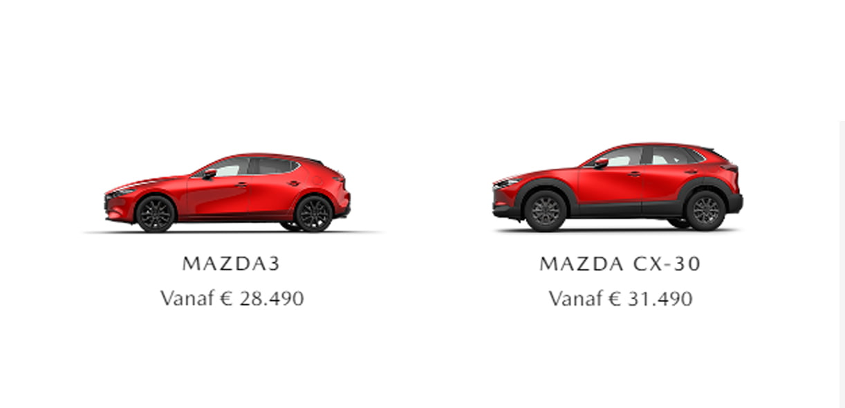Modeljaar wijzigingen voor Mazda 3 en CX-30