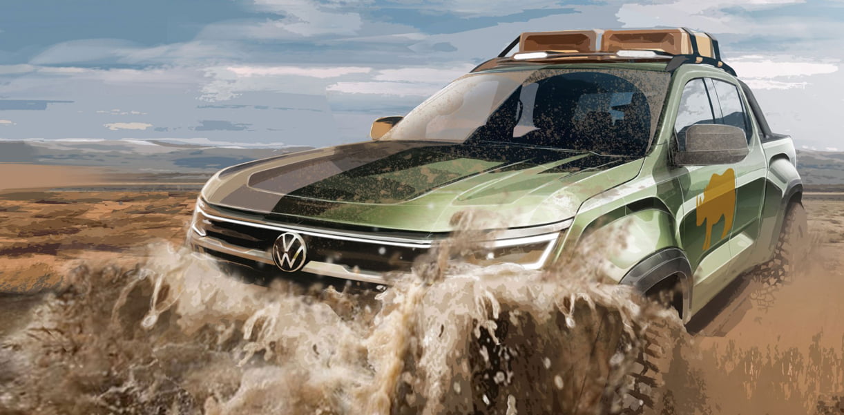 Nieuwe Volkswagen Amarok maakt zich op voor onthulling in 2022