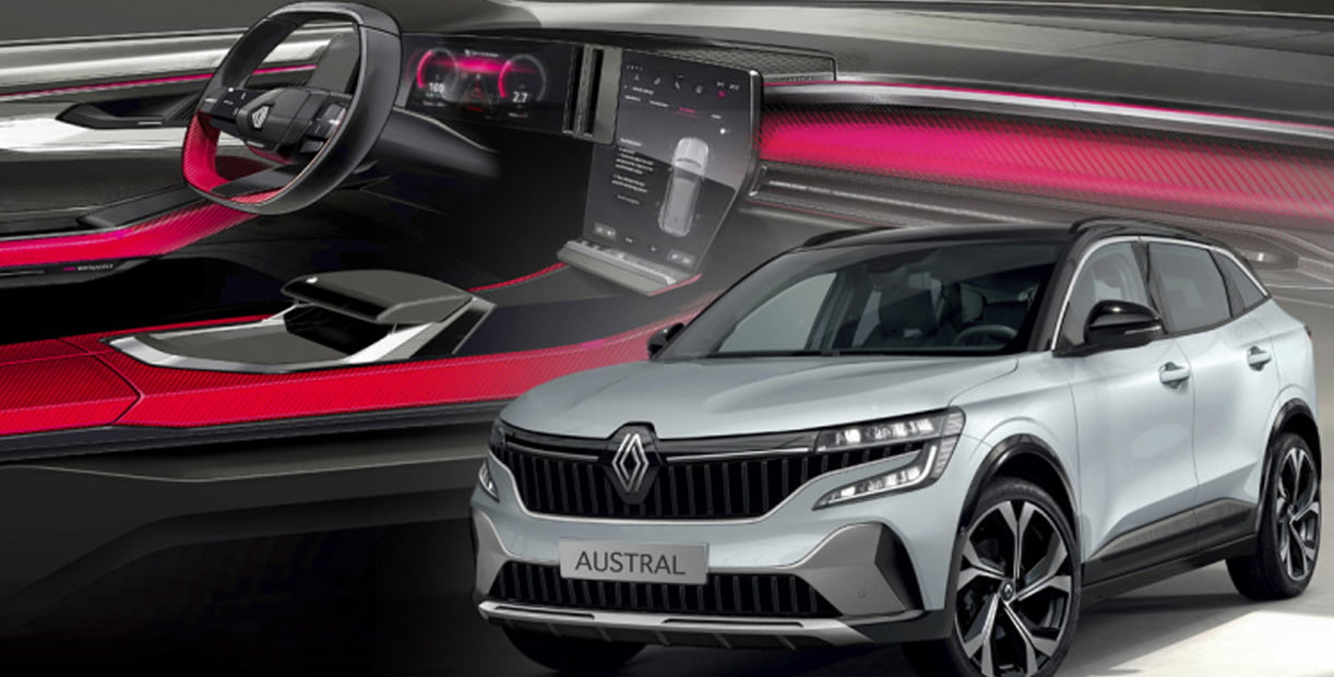 Nieuwe Renault Austral toont zijn interieur RenaultAustralInterieurSchets