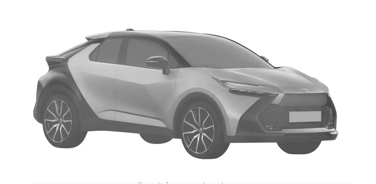 Toyota C-HR gaat elektrisch ToyotaCHRpatenttekening