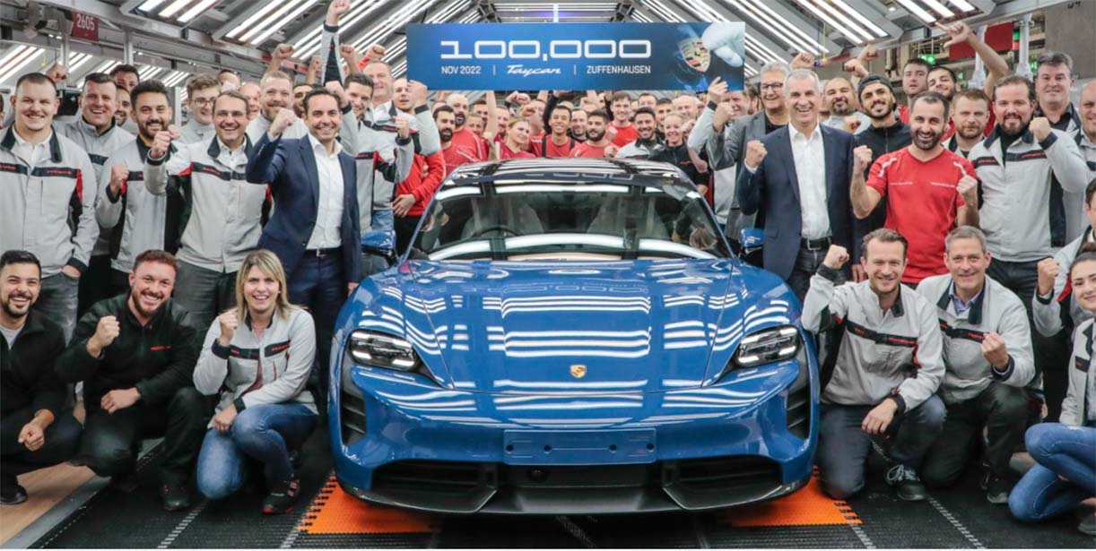 Nieuwe mijlpalen voor Porsche Taycan PorscheTaycan100000