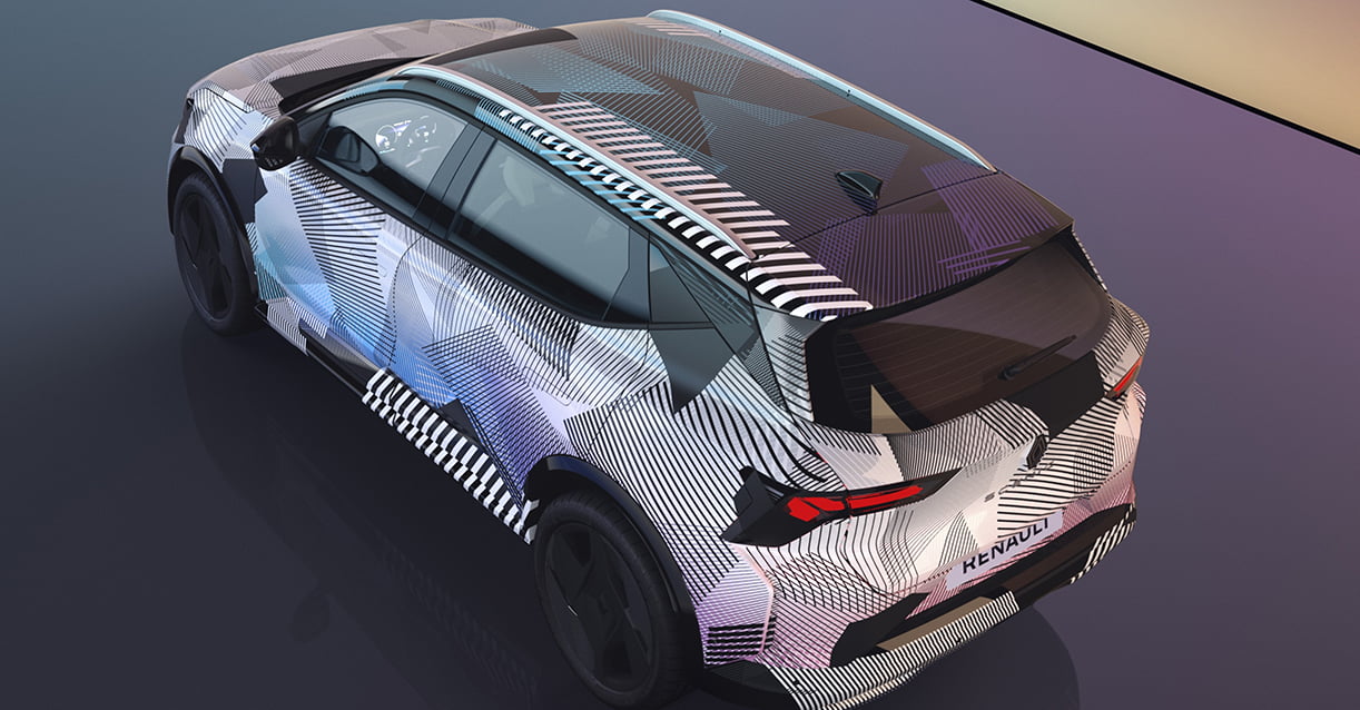 Renault onthult de bijna definitieve versie van de Scénic Electric RenaultScenicElectricGecamoufleerd