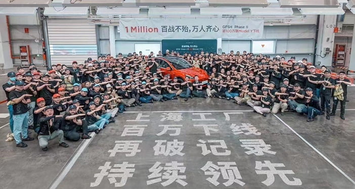 TeslaShanghai1miljoenModelY
