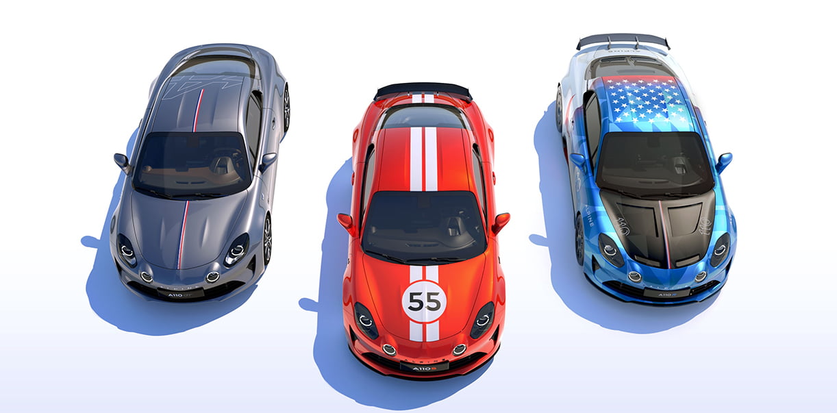 Alpine groeit van 1 naar 7 modellen AlpineWitteAchtergrond