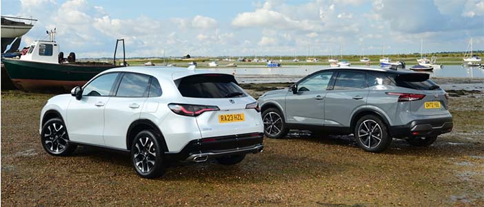 HondaZRVversusNissanQashqai2