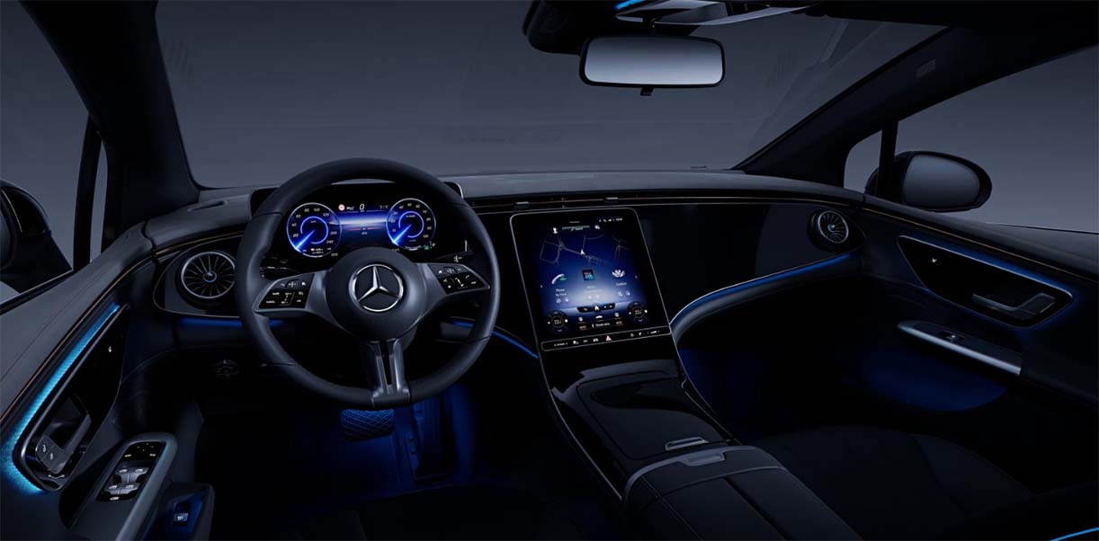 Ook de Mercedes-Benz EQE kan nu zelfstandig parkeren (de E-klasse straks ook) MercedesBenzEQEdashboard