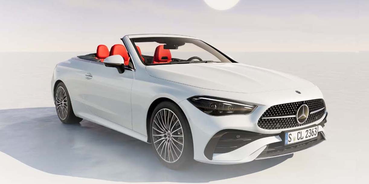 MercedesBenzCLEcabrioWitteAchtergrond