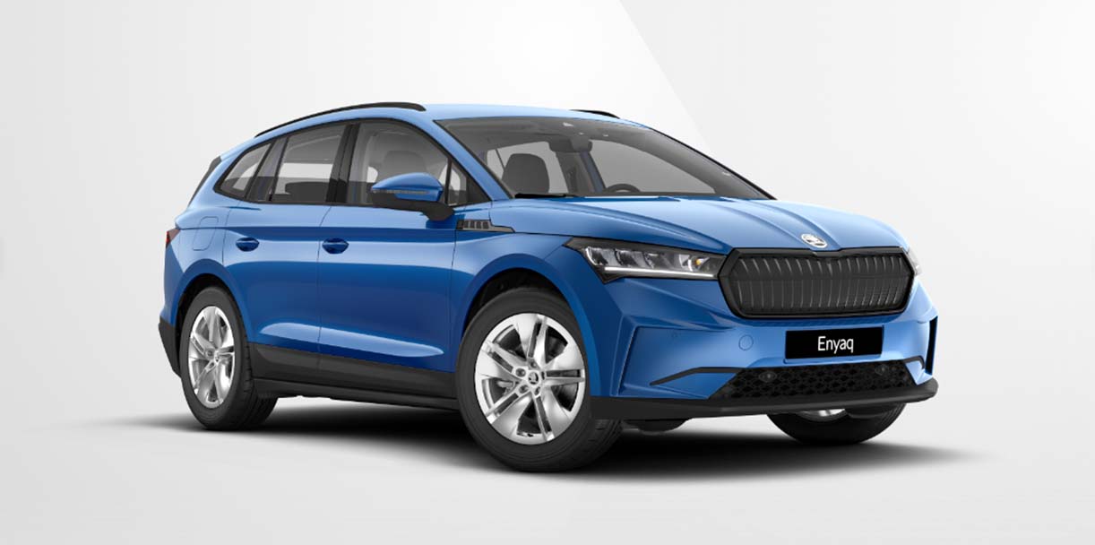 SkodaEnyaqWitteAchtergrond