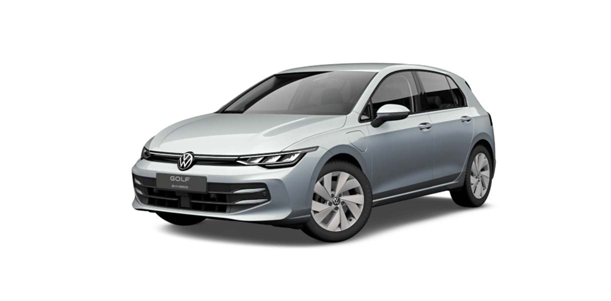 VolkswagenGolfWitteAchtergrondEhybrid