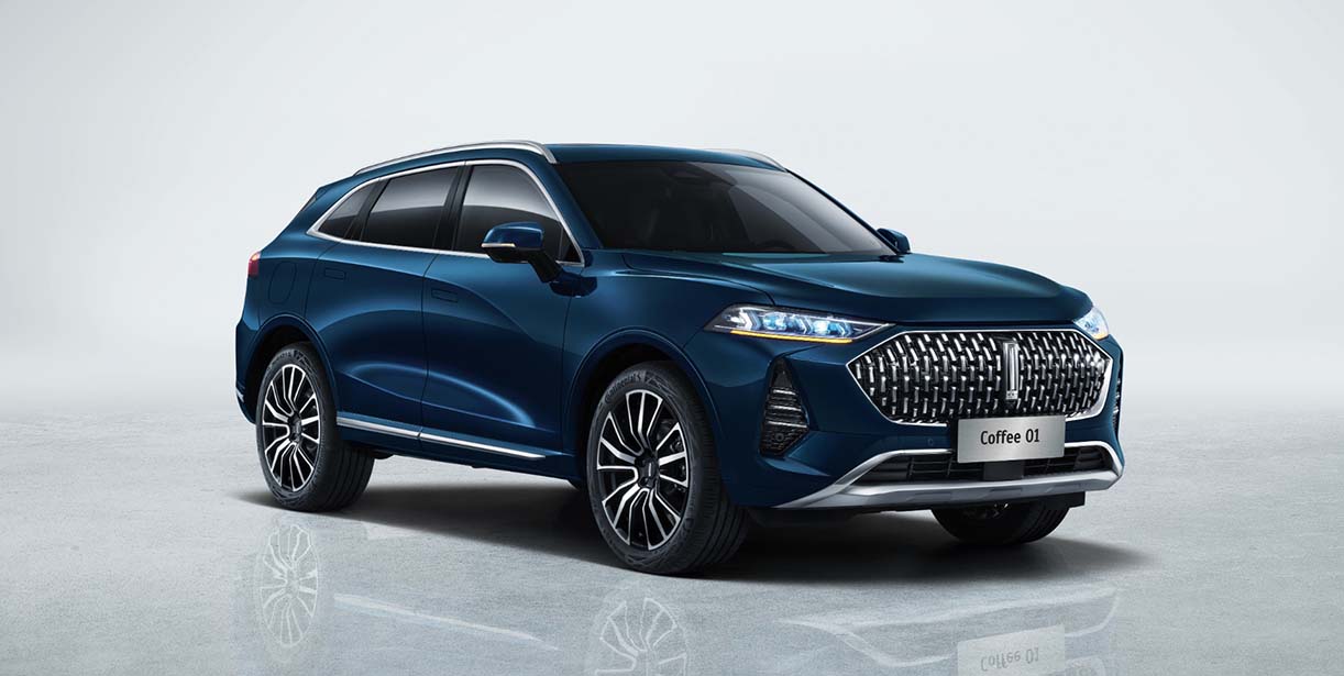 Chinese autofabrikanten verkopen steeds meer auto’s in Rusland GreatWallCoffeeWitteAchtergrond