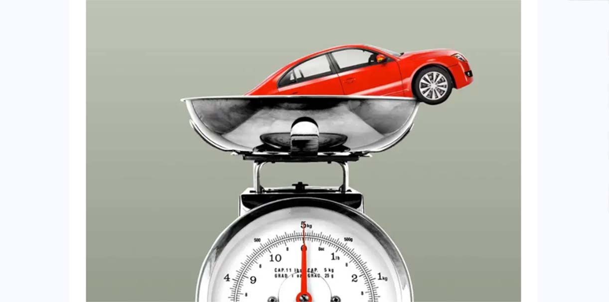 Auto’s worden gestaag zwaarder Autogewicht