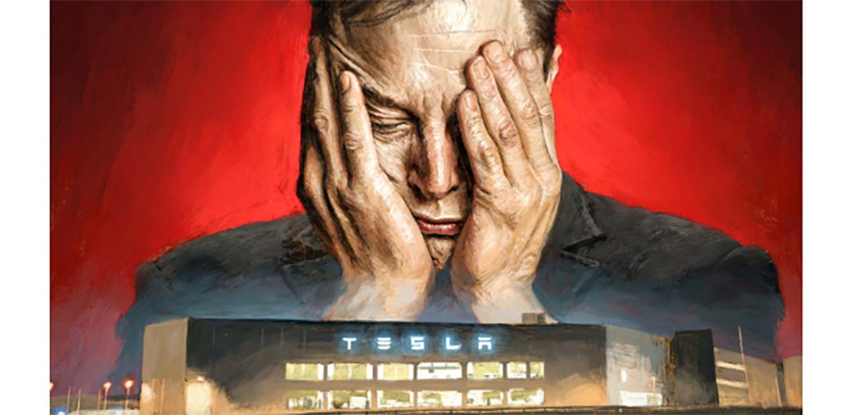 Waarom Musk bij Tesla het stuur uit handen moet geven MuskTekening