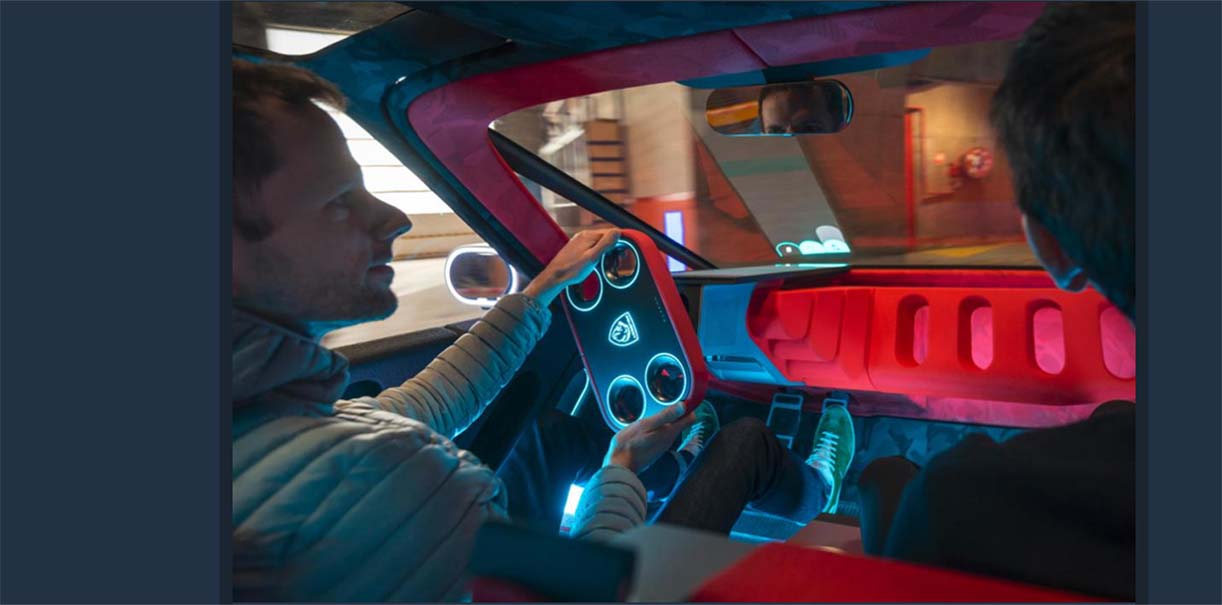 Primeur: test van het rechthoekige stuurwiel van de nieuwe Peugeot e-208