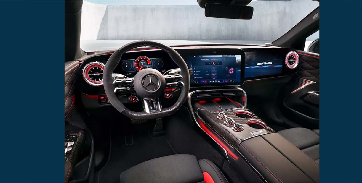 Dit is het interieur van de nieuwe Mercedes-AMG GT 4-Door Coupé