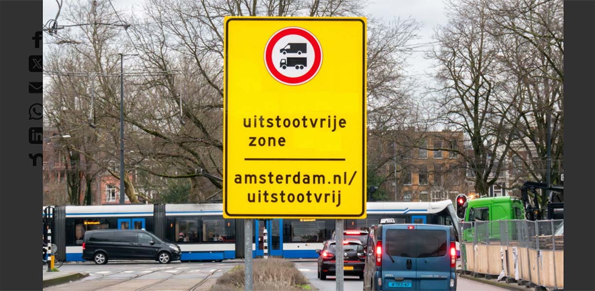 Amsterdam: uitstootvrije zone voor auto’s komt er niet voor 2030